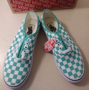Vans Authentic Checkboard White/Green Size 8/9.5These shoes are new